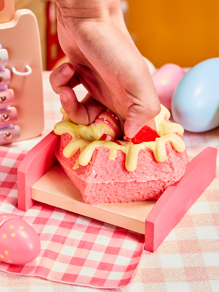 Strawberry Bread Squishy Toy