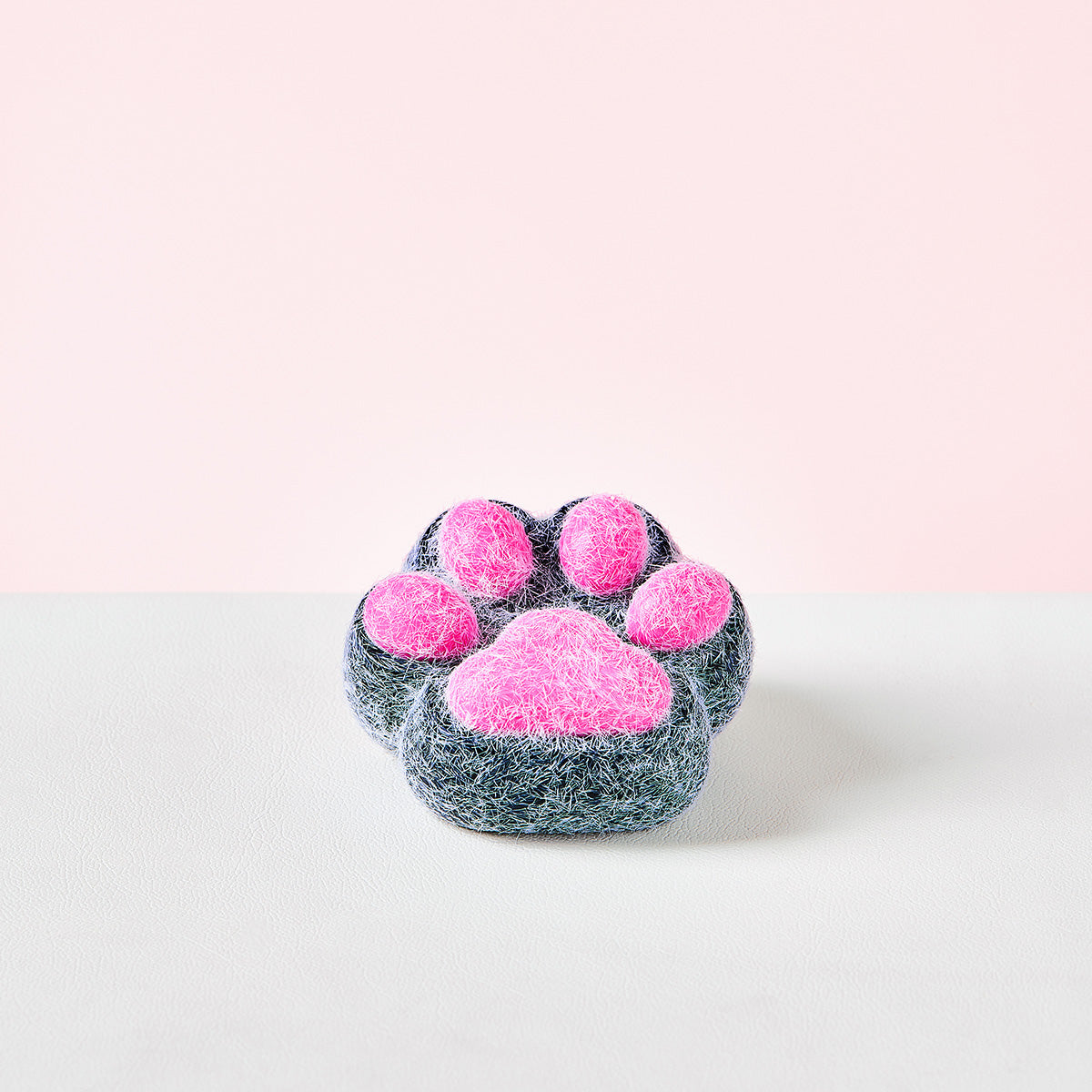 Flocked Black-Fuchsia Paw Squeeze Toys
