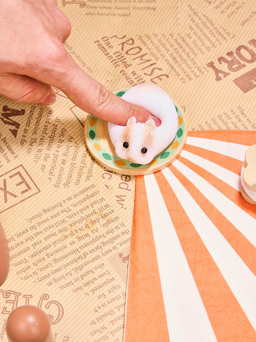 Flocked Mini Guinea Pig Squishy Toy