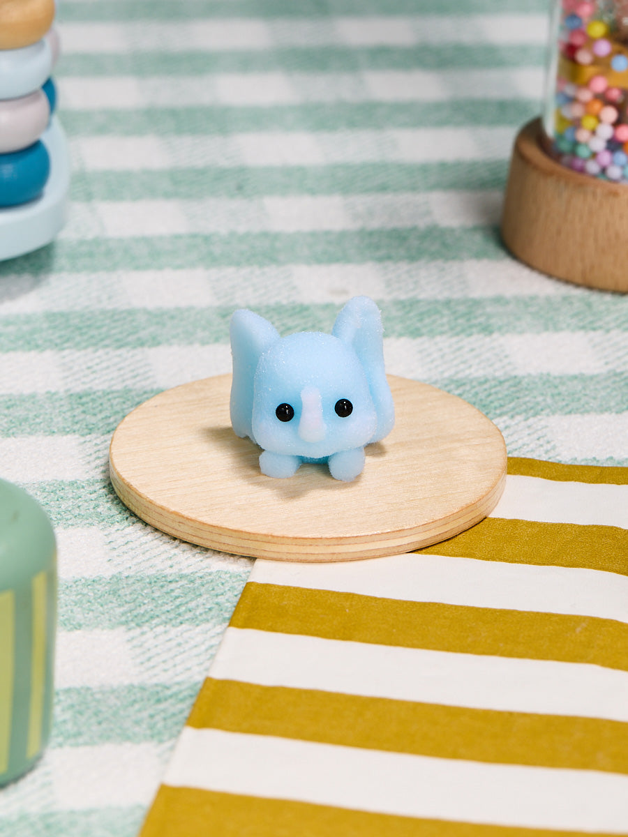 Flocked Mini Elephant Squishy Toy