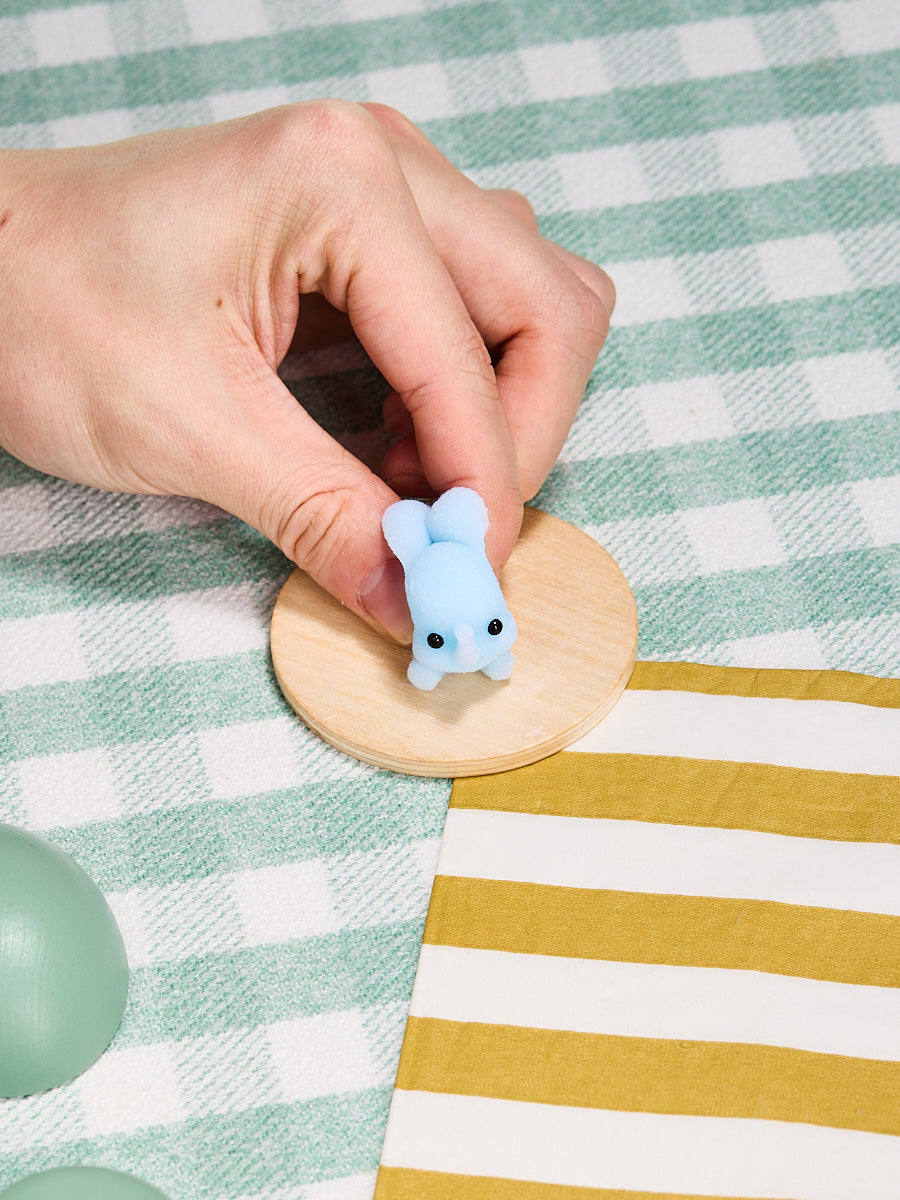 Flocked Mini Elephant Squishy Toy