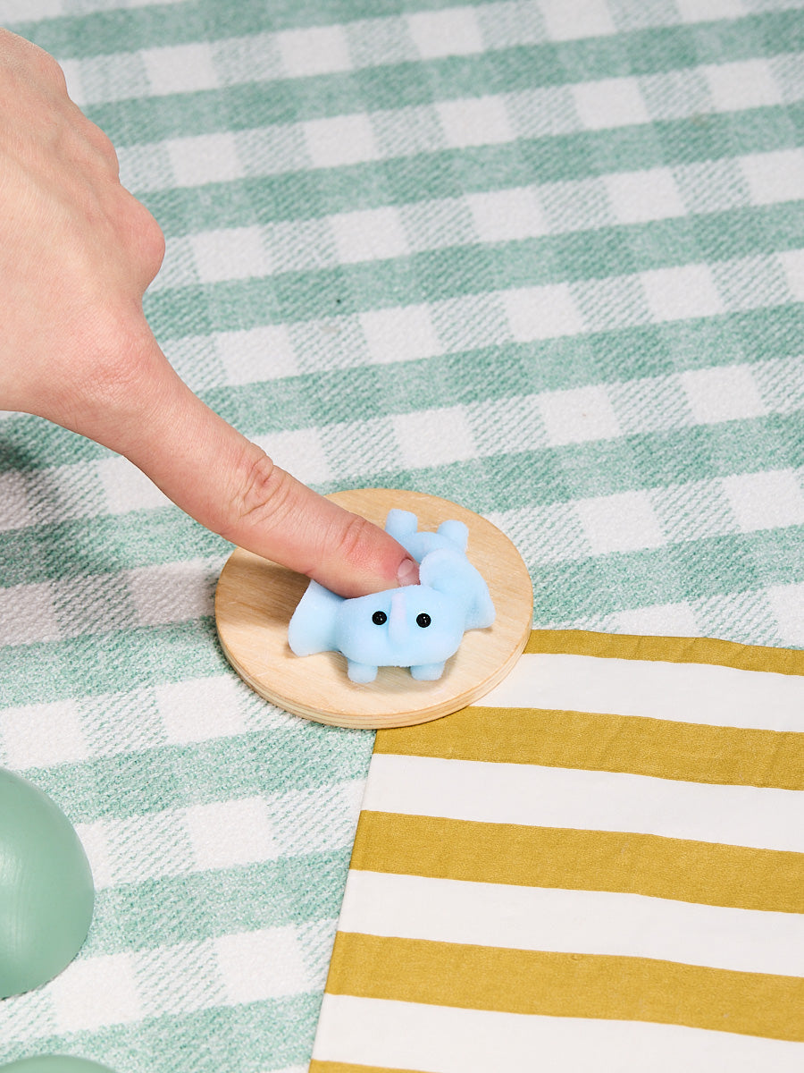 Flocked Mini Elephant Squishy Toy