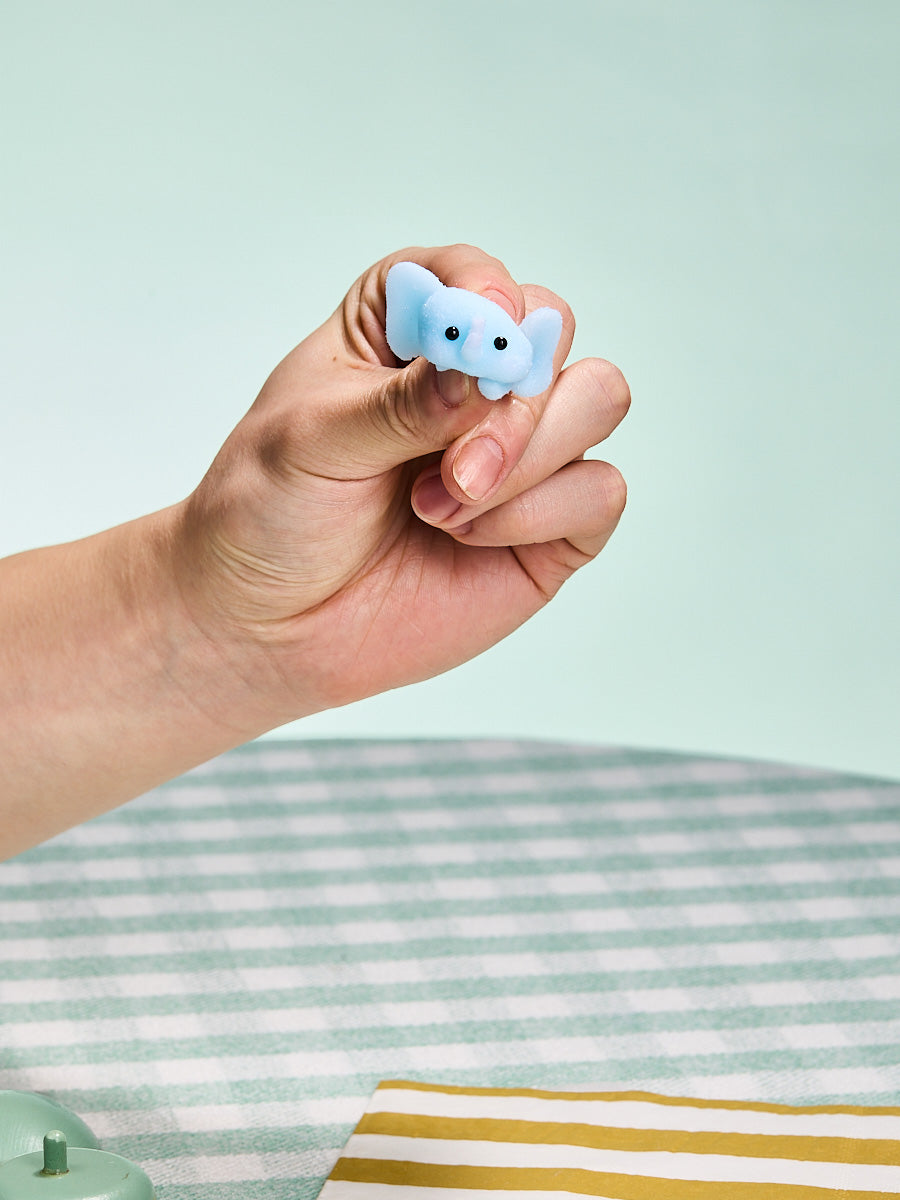 Flocked Mini Elephant Squishy Toy