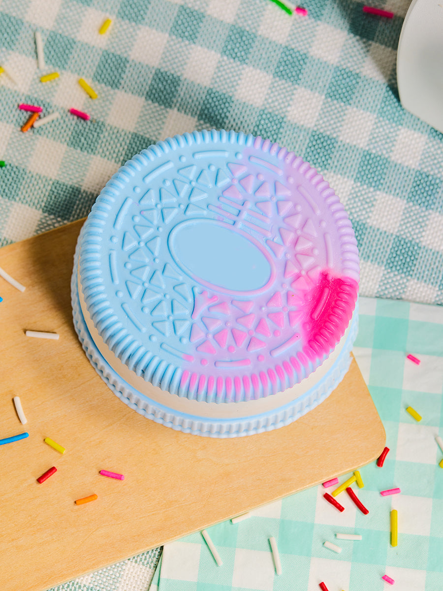 Blue-white Cookie Sandwich Squishy Toy