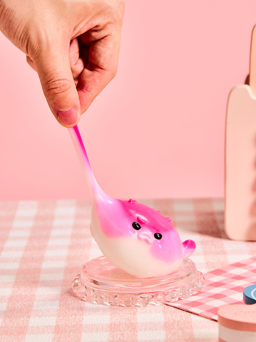 Fuchsia Pufferfish Squishy Toy