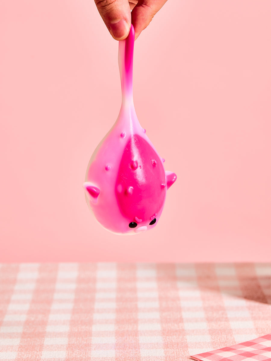Fuchsia Pufferfish Squishy Toy