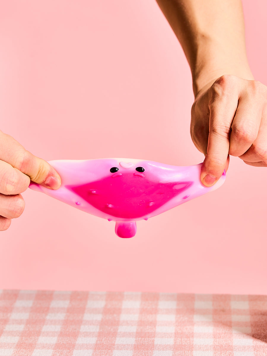 Fuchsia Pufferfish Squishy Toy