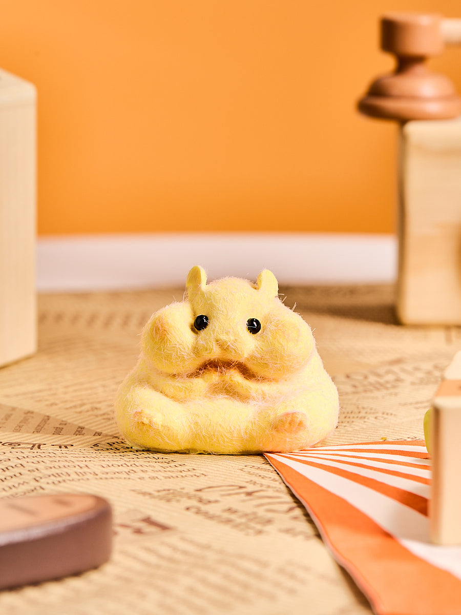 Flocked Hamster Squishy Toy