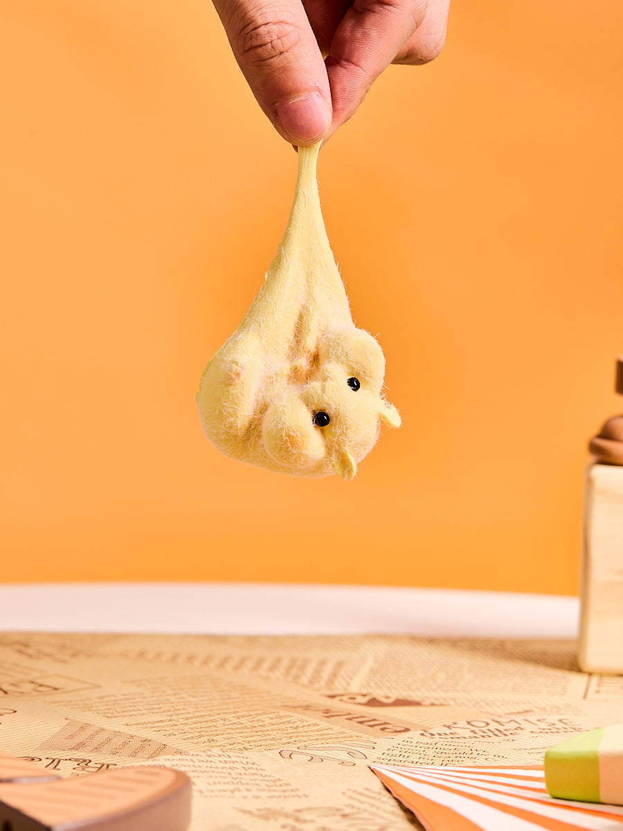 Flocked Hamster Squishy Toy