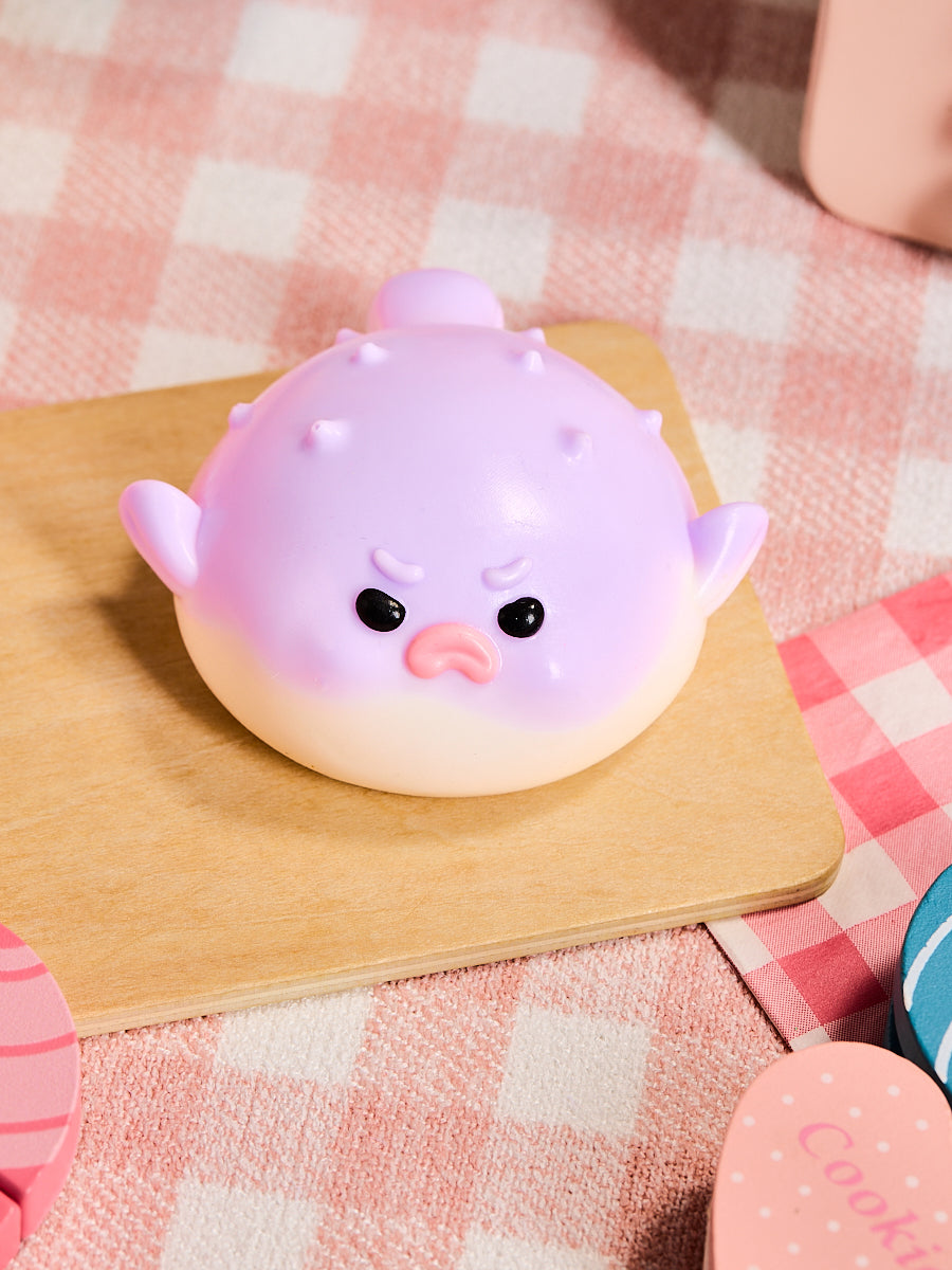 Purple Pufferfish Squishy Toy