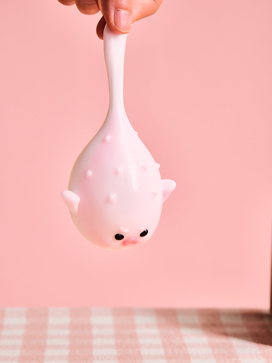 Pink Pufferfish Squishy Toy