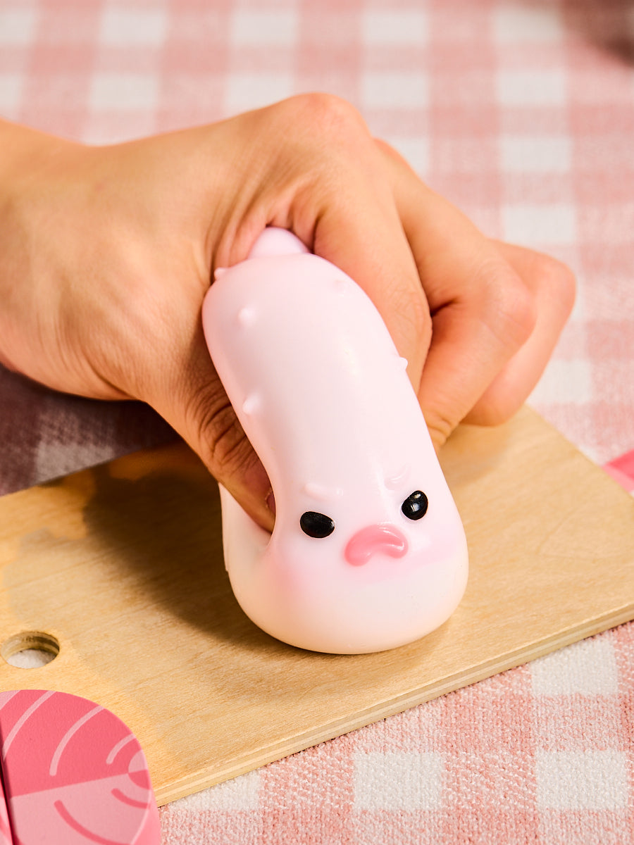Pink Pufferfish Squishy Toy