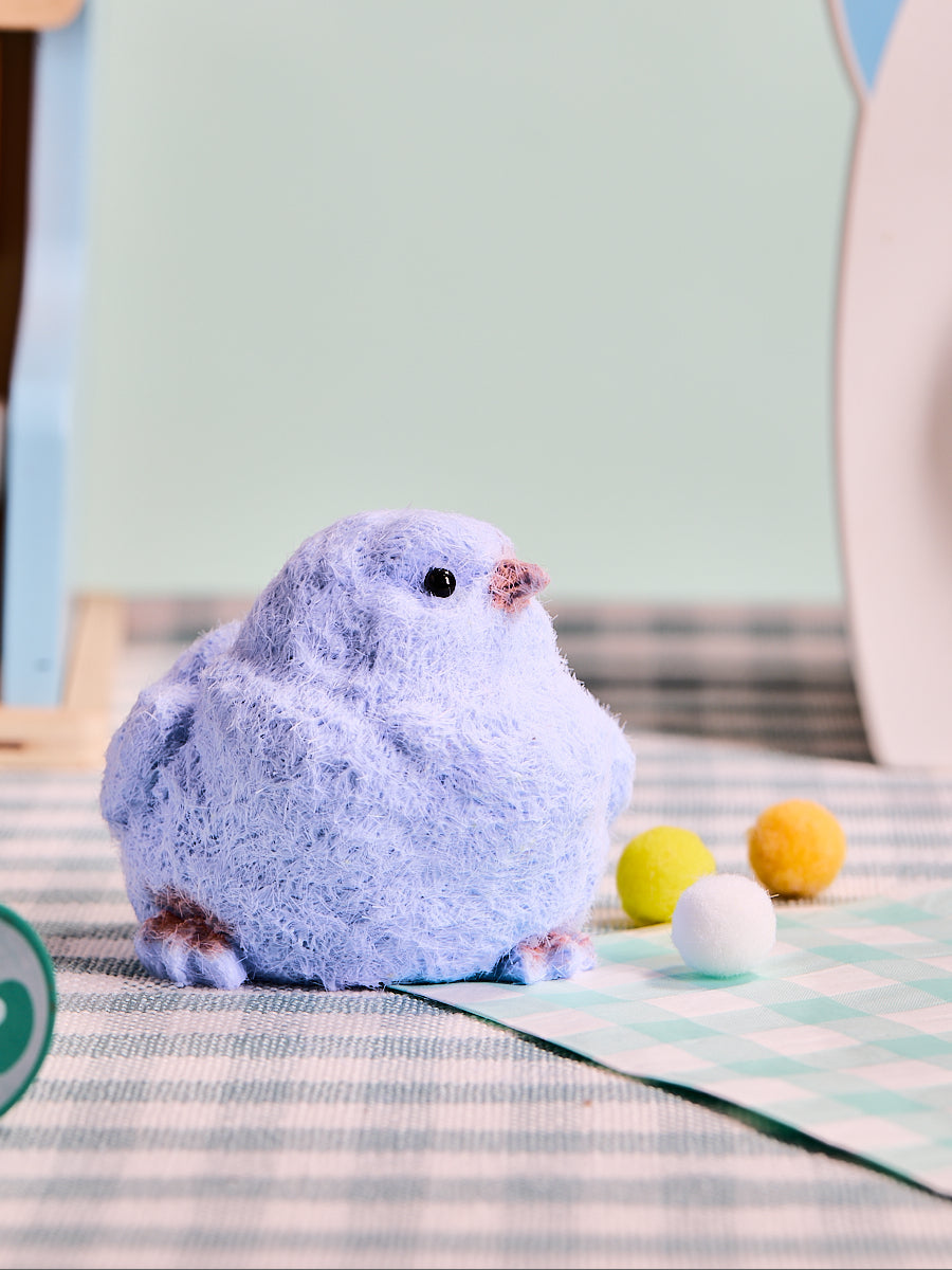 Flocked Purple Chick Squishy Toy