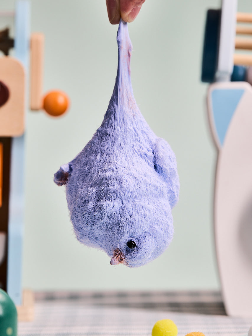 Flocked Purple Chick Squishy Toy