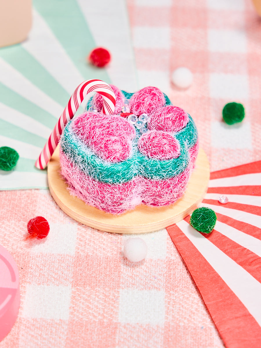 Flocked Christmas Kitten Paw Squishy Toy