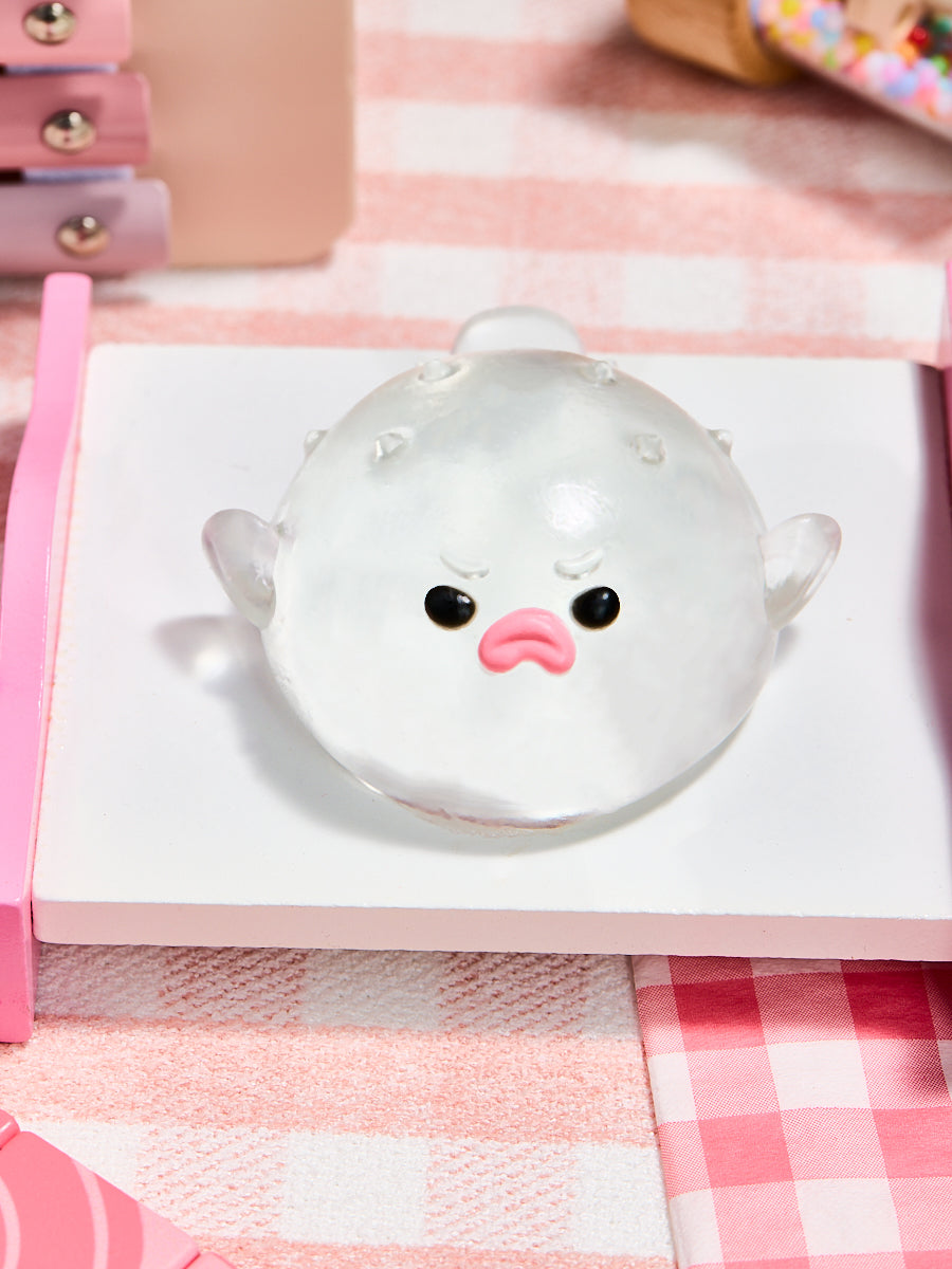 Transparent Pufferfish Squishy Toy