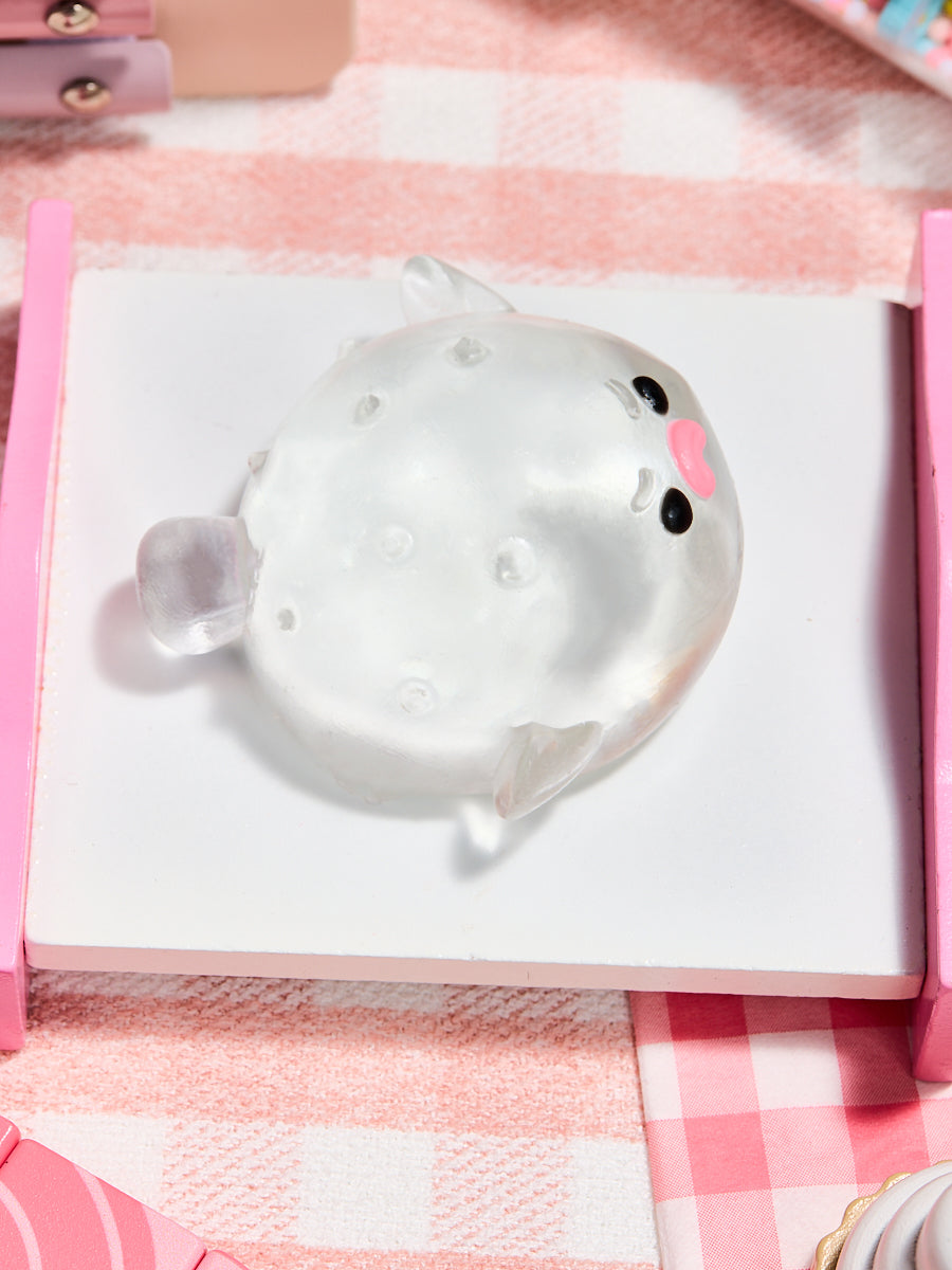 Transparent Pufferfish Squishy Toy