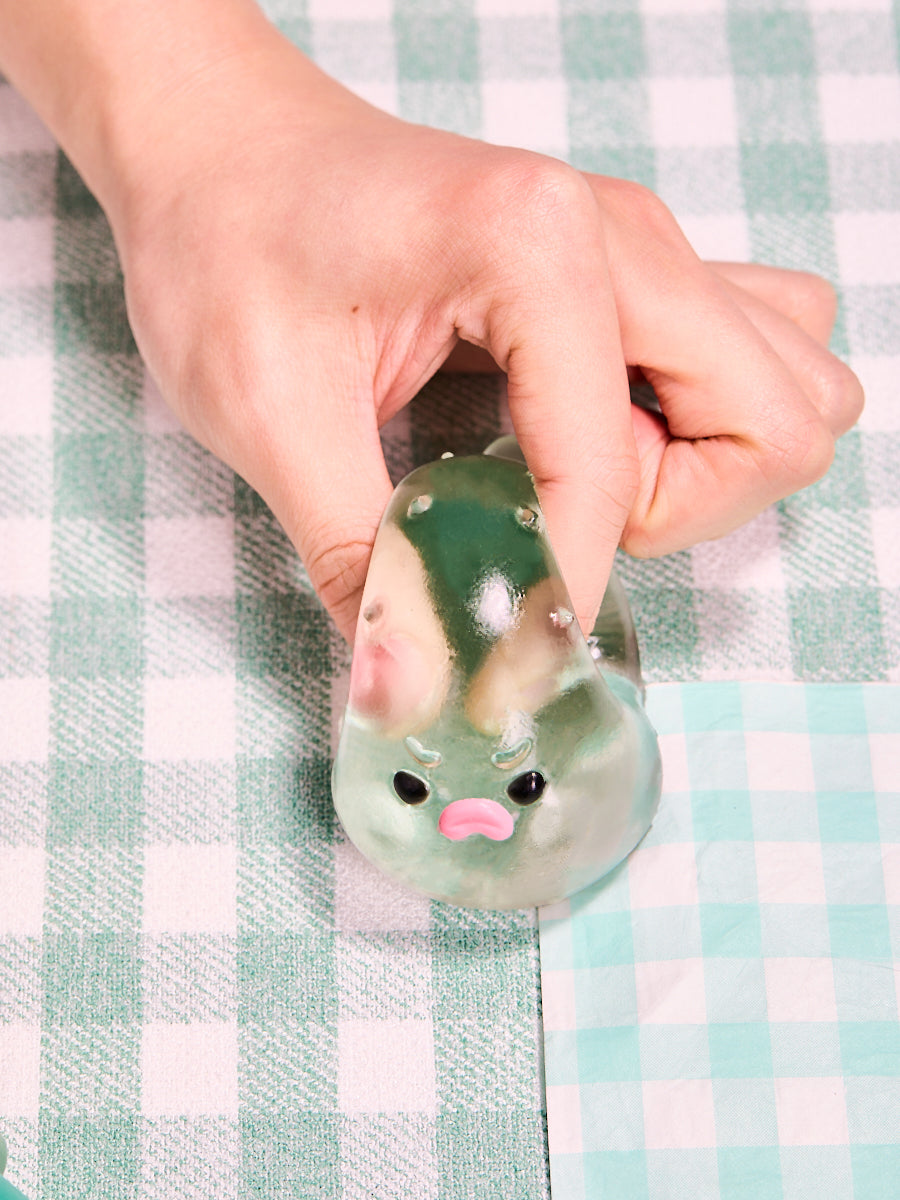 Transparent-green Pufferfish Squishy Toy