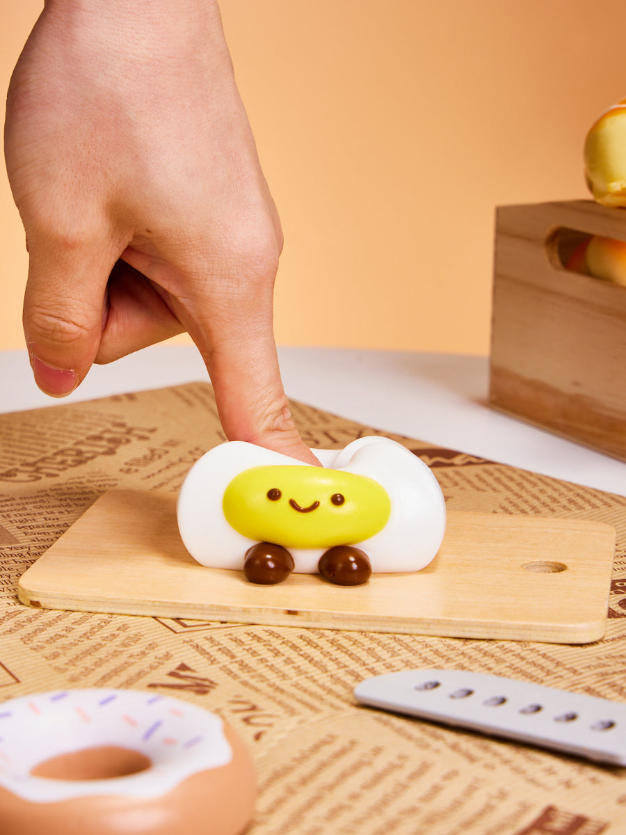Cute Fried Egg Squishy Toy
