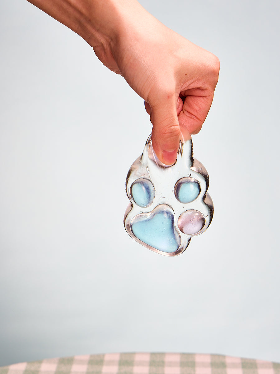 Transparent-blue-pink Paw Squishy Toy