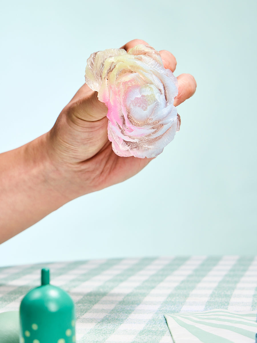 Transparent-colorful Peony Flower Squishy Toy