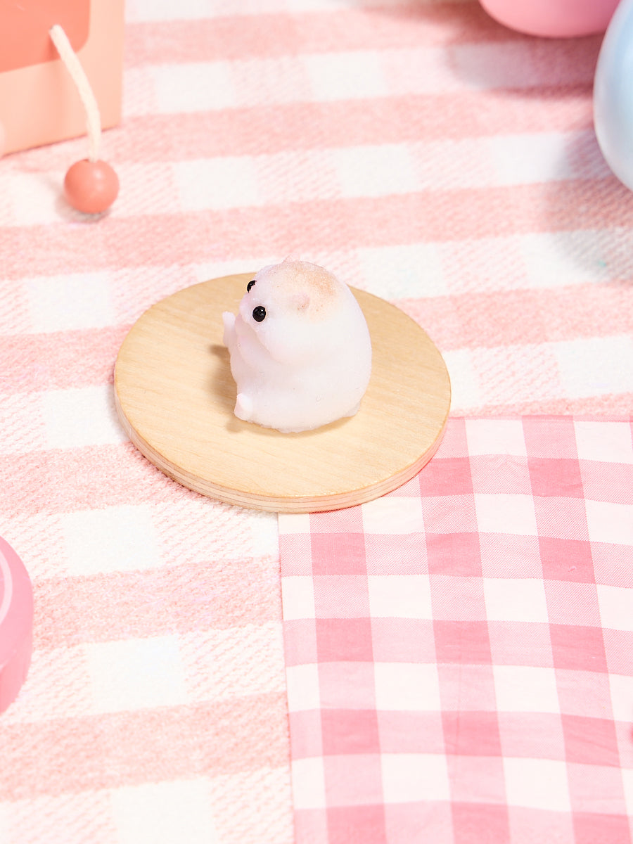 Flocked Mini Hamster Squishy Toy