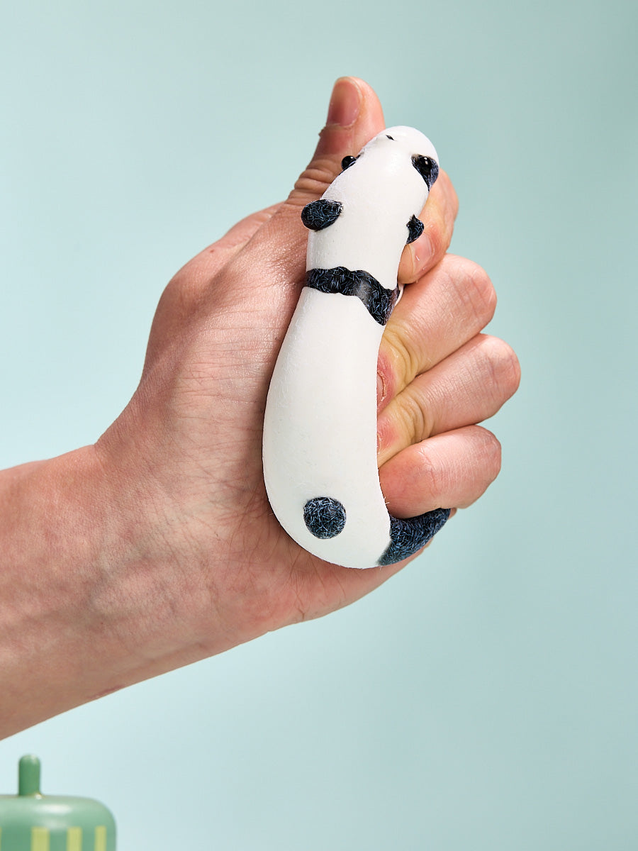 Flocked Panda Squishy Toy