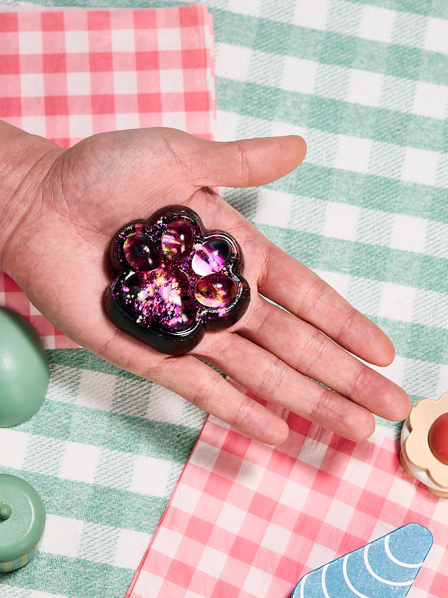 Transparent-black-pink Paw Squishy Toy