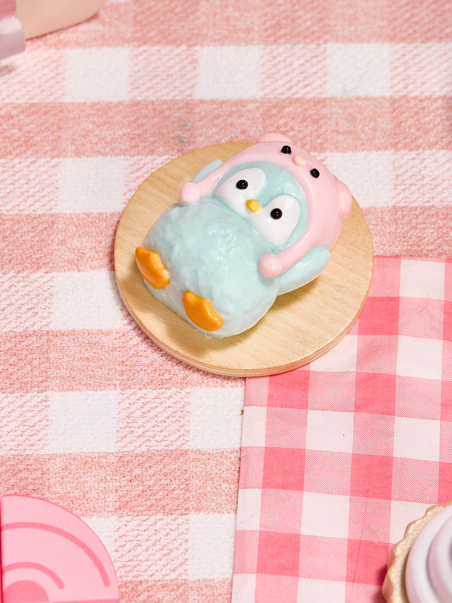 Cute Penguin with Pig Hat Squishy Toy