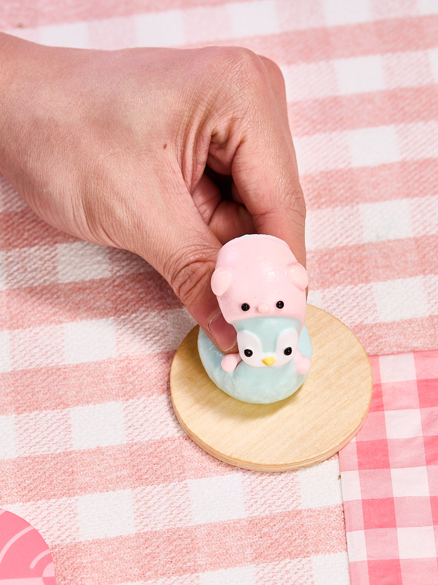 Cute Penguin with Pig Hat Squishy Toy