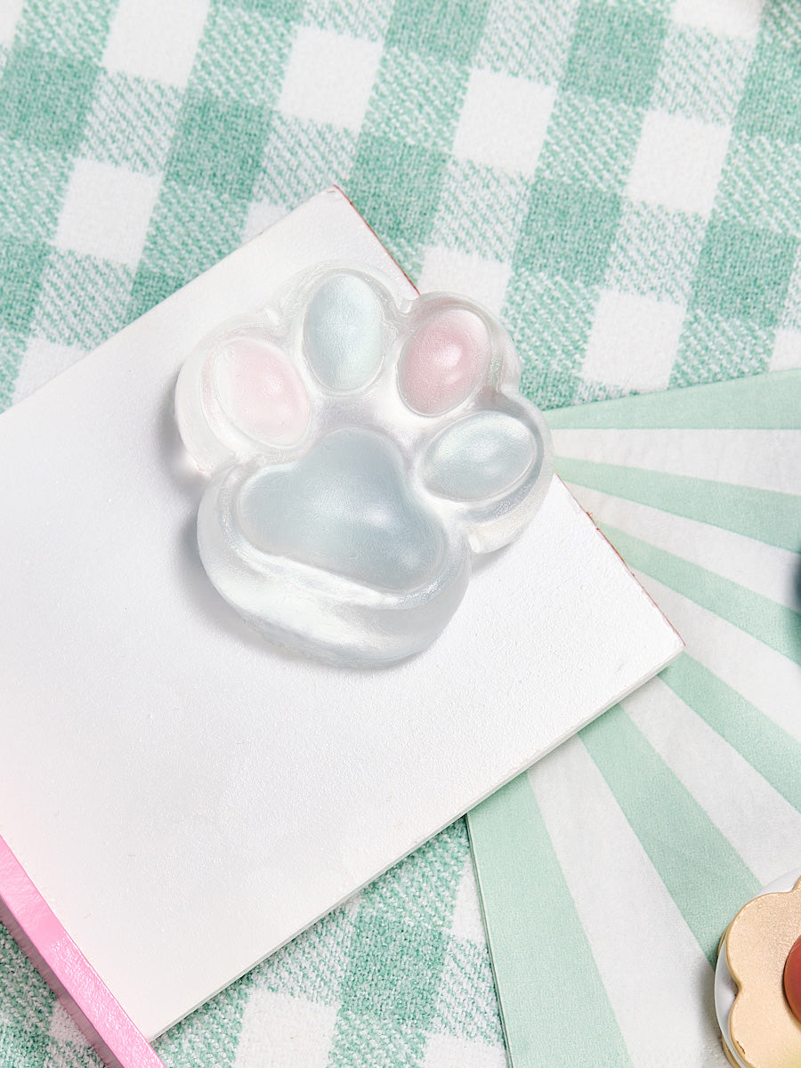 Transparent-blue-pink Paw Squishy Toy
