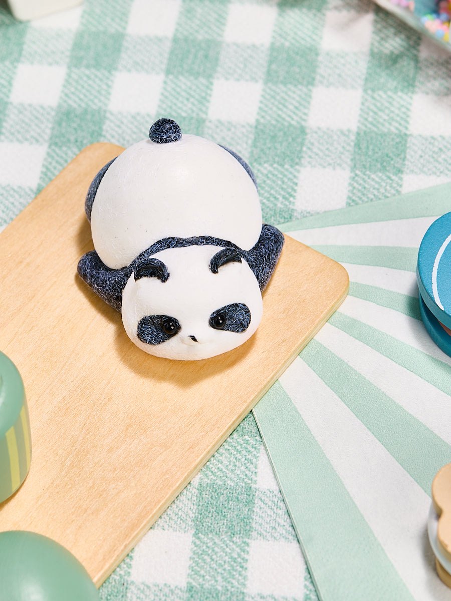 Flocked Panda Squishy Toy