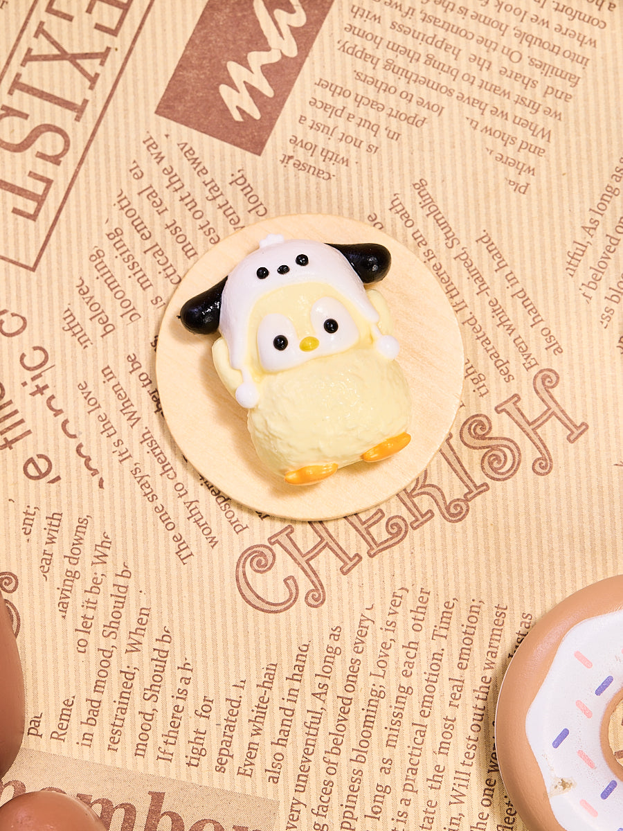 Cute Penguin with Dog Hat Squishy Toy