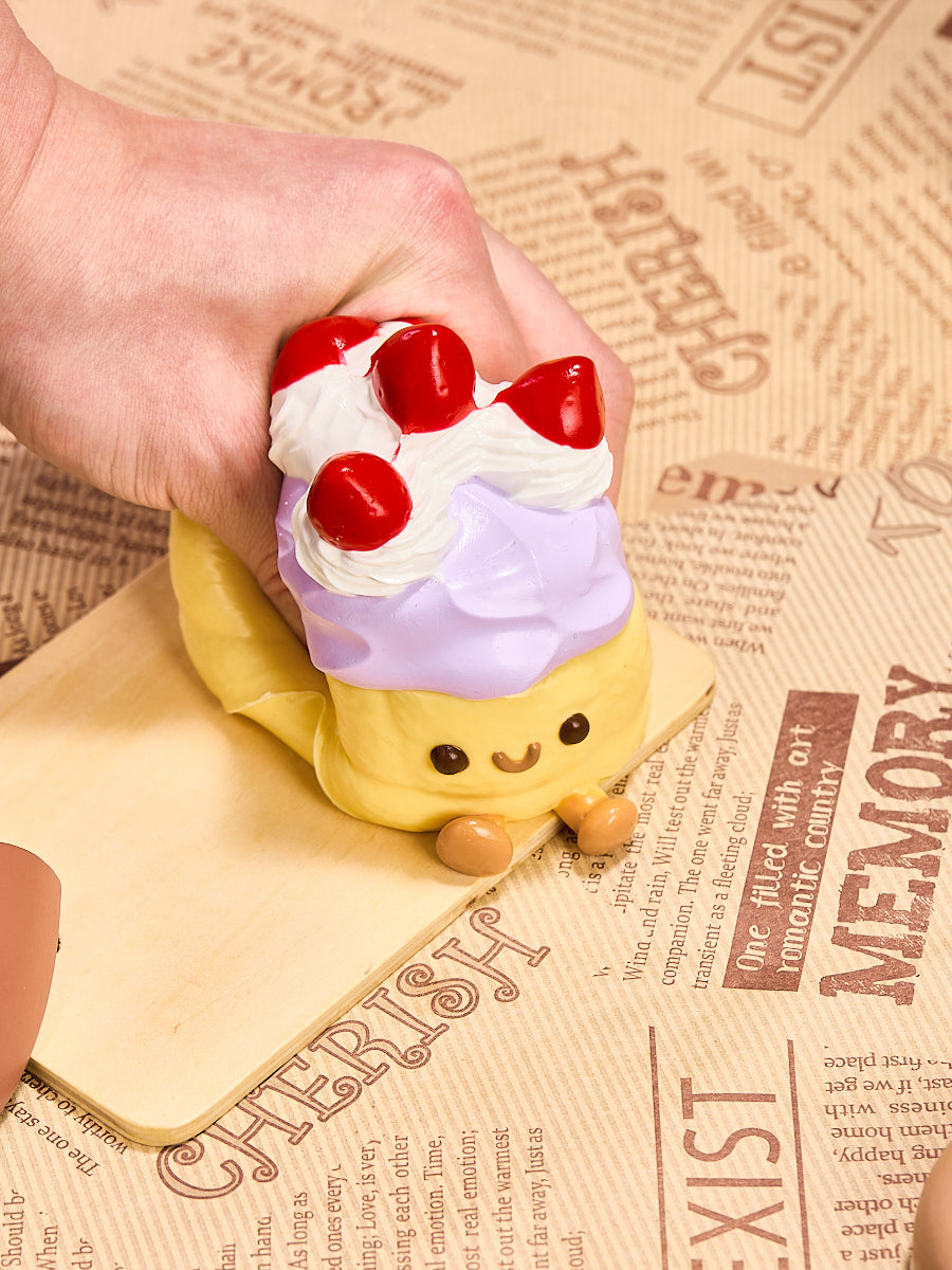 Purple Strawberry Tart Cake Squishy Toy