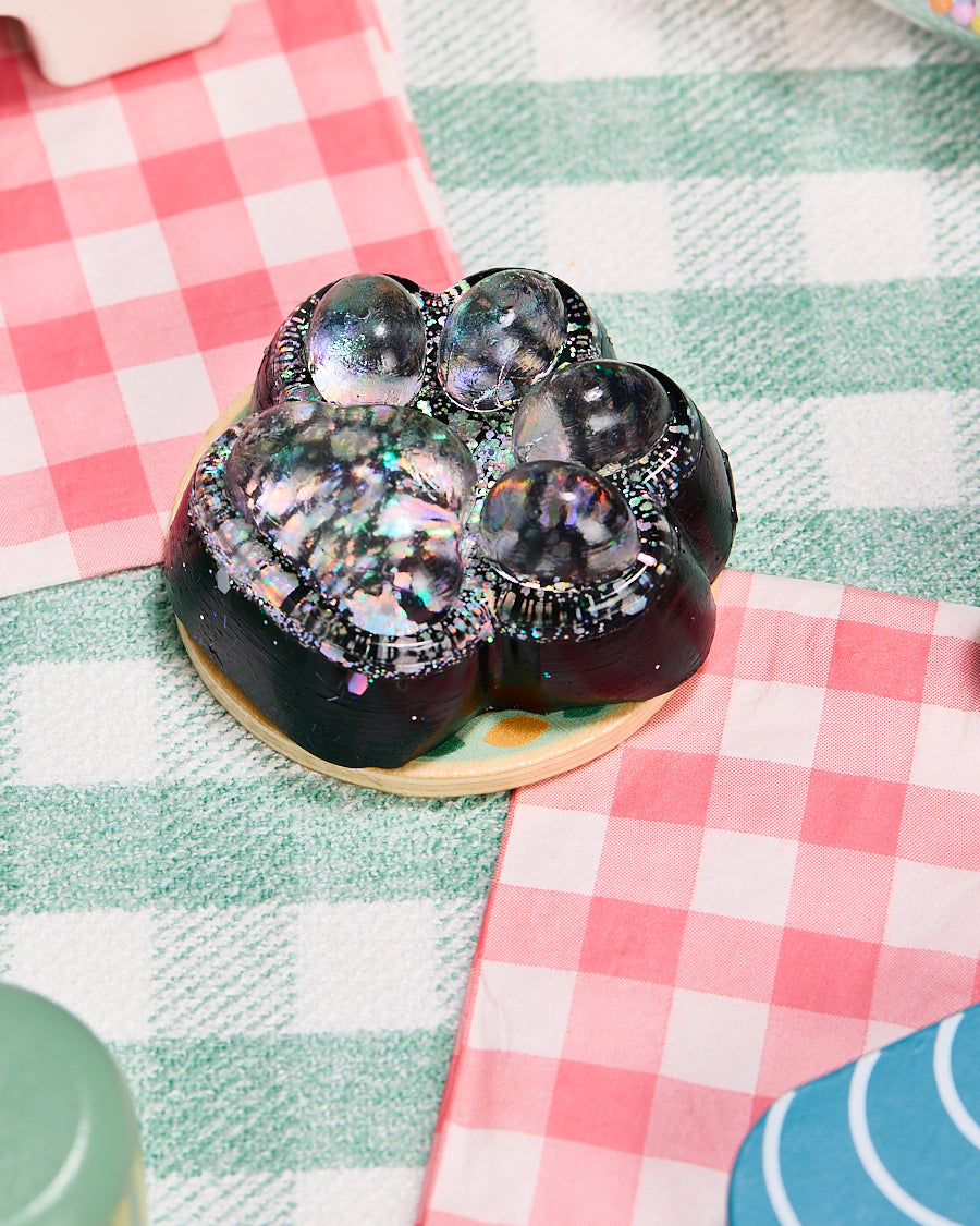 Transparent-black-silver Paw Squishy Toy
