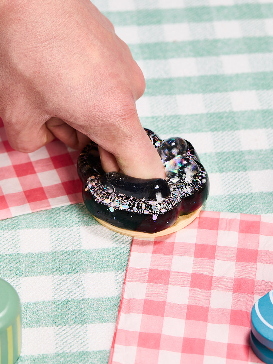 Transparent-black-silver Paw Squishy Toy