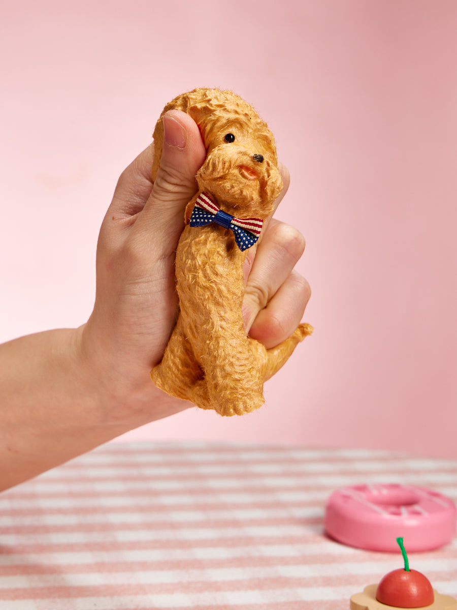 Flocked Poodle Dog Squishy Toy