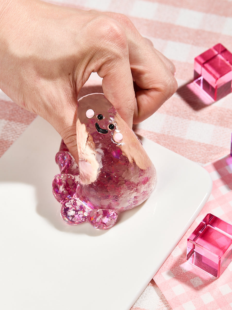 Blingbling Fuchsia Octopus Squishy Toy