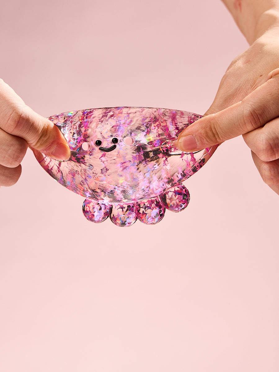 Blingbling Fuchsia Octopus Squishy Toy