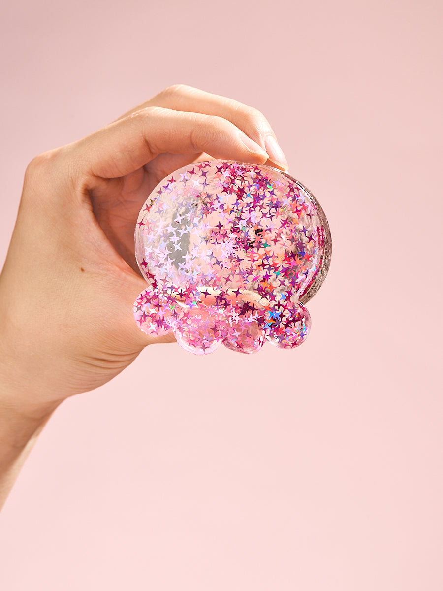 Blingbling Fuchsia Octopus Squishy Toy