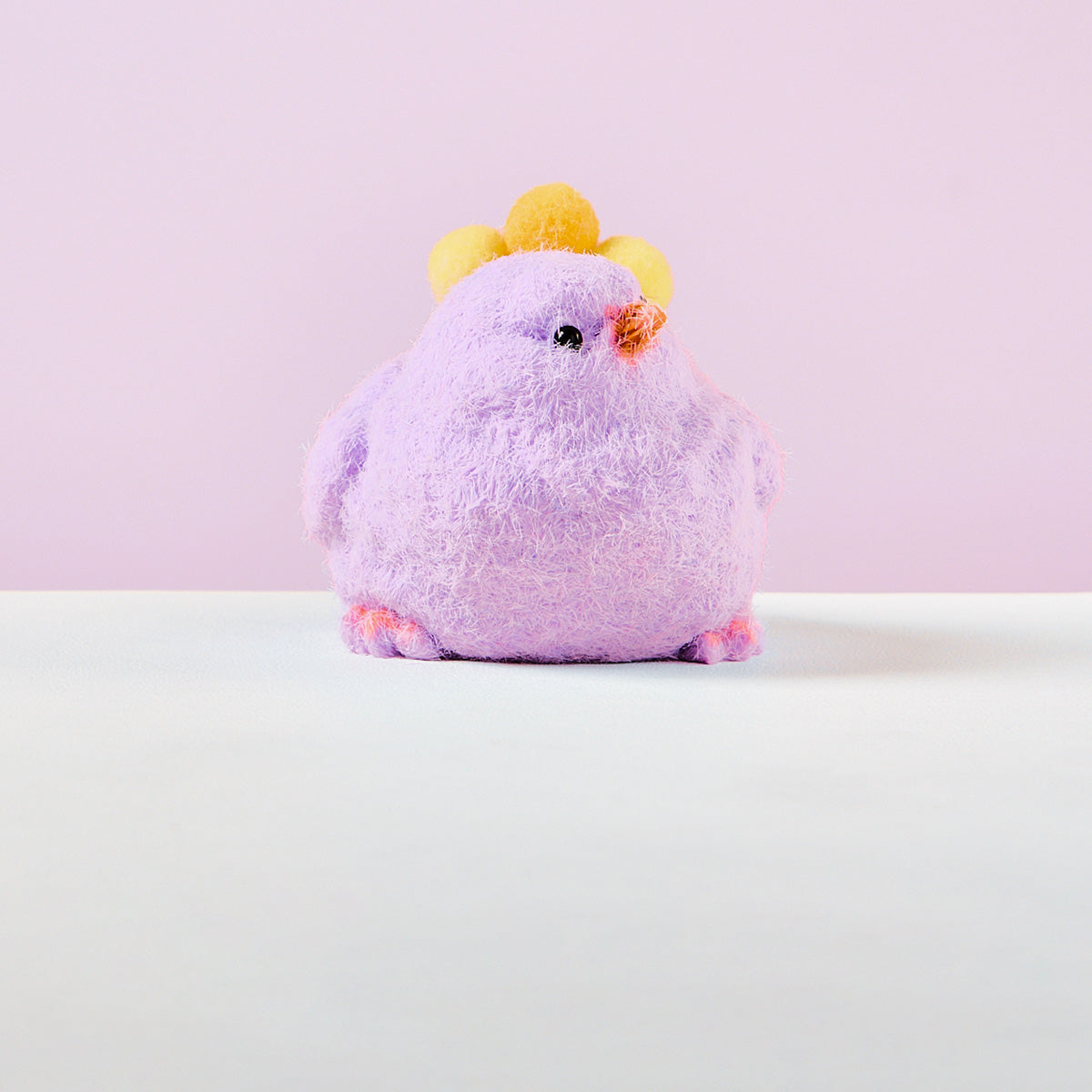 Flocked Purple Chick Squishy Toy