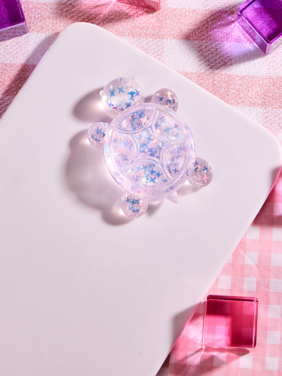 Blingbling Purple Turtle Squishy Toy