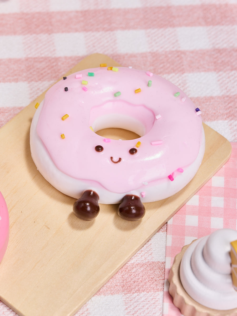 Cute White-pink Donut Squishy Toy
