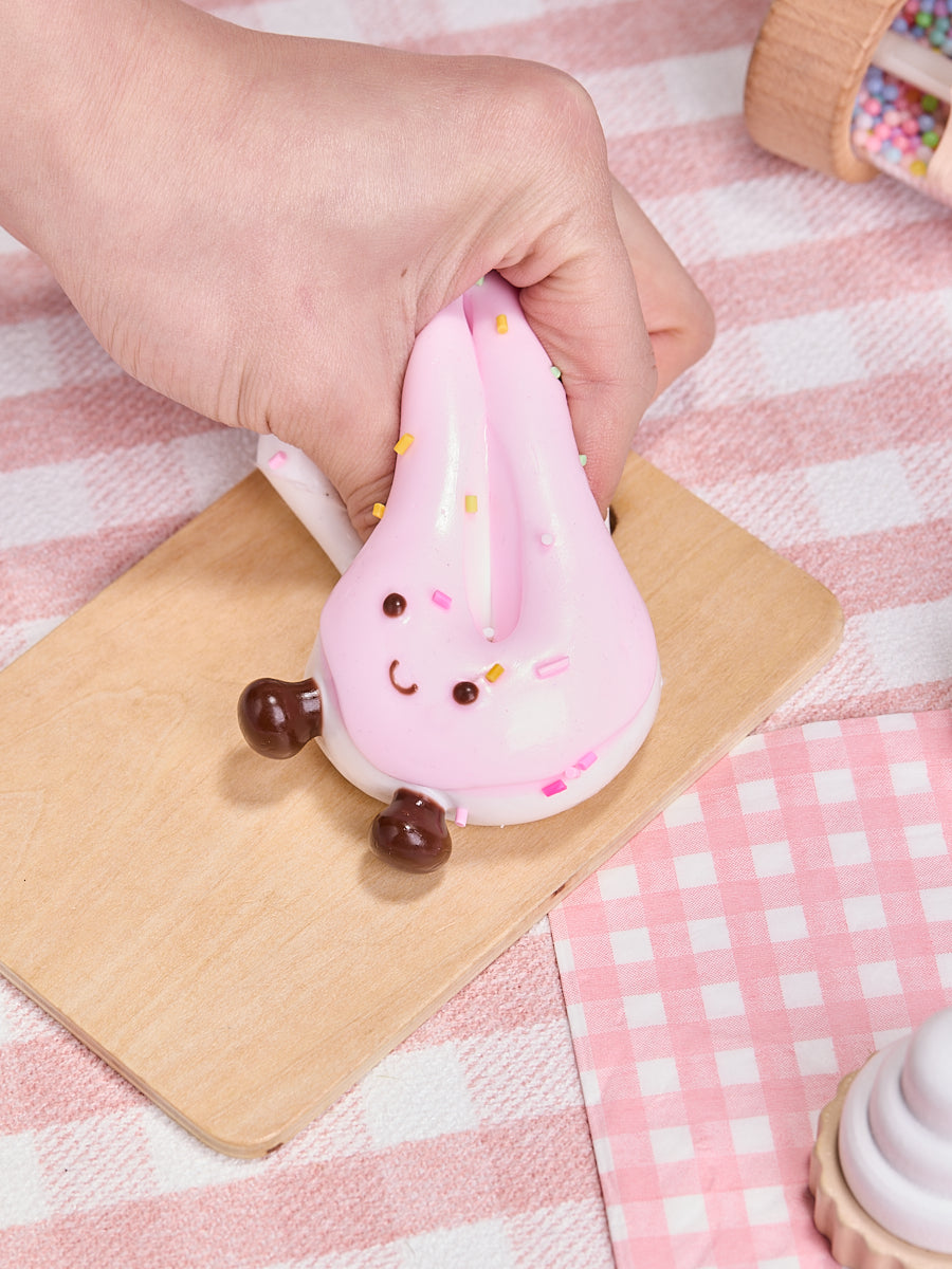 Cute White-pink Donut Squishy Toy