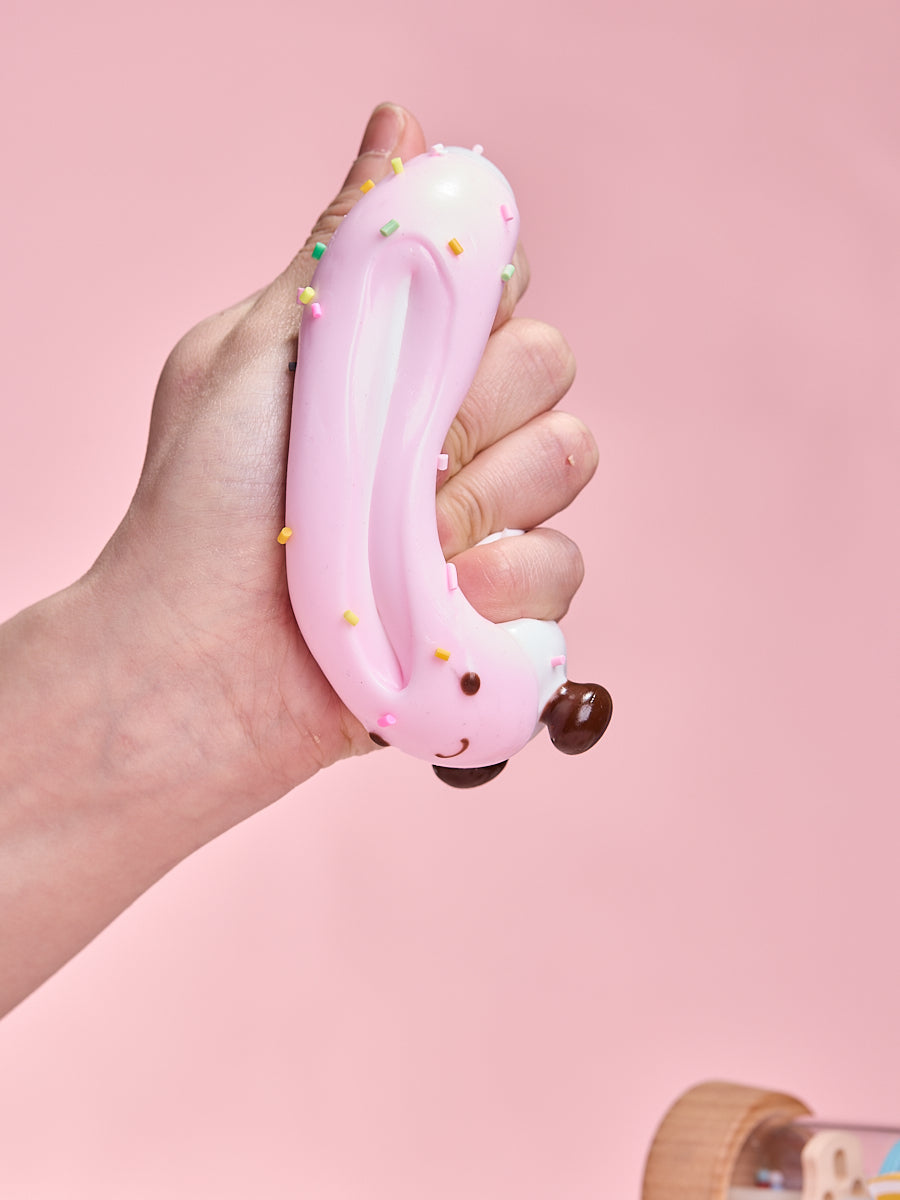 Cute White-pink Donut Squishy Toy