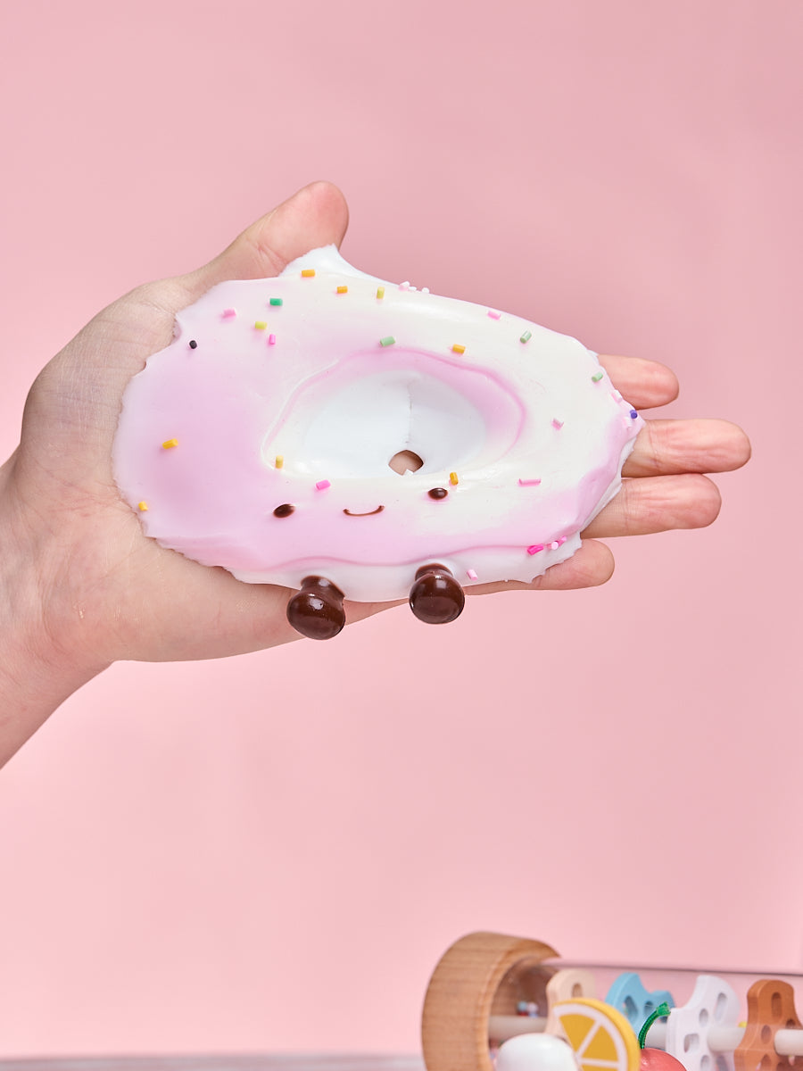Cute White-pink Donut Squishy Toy