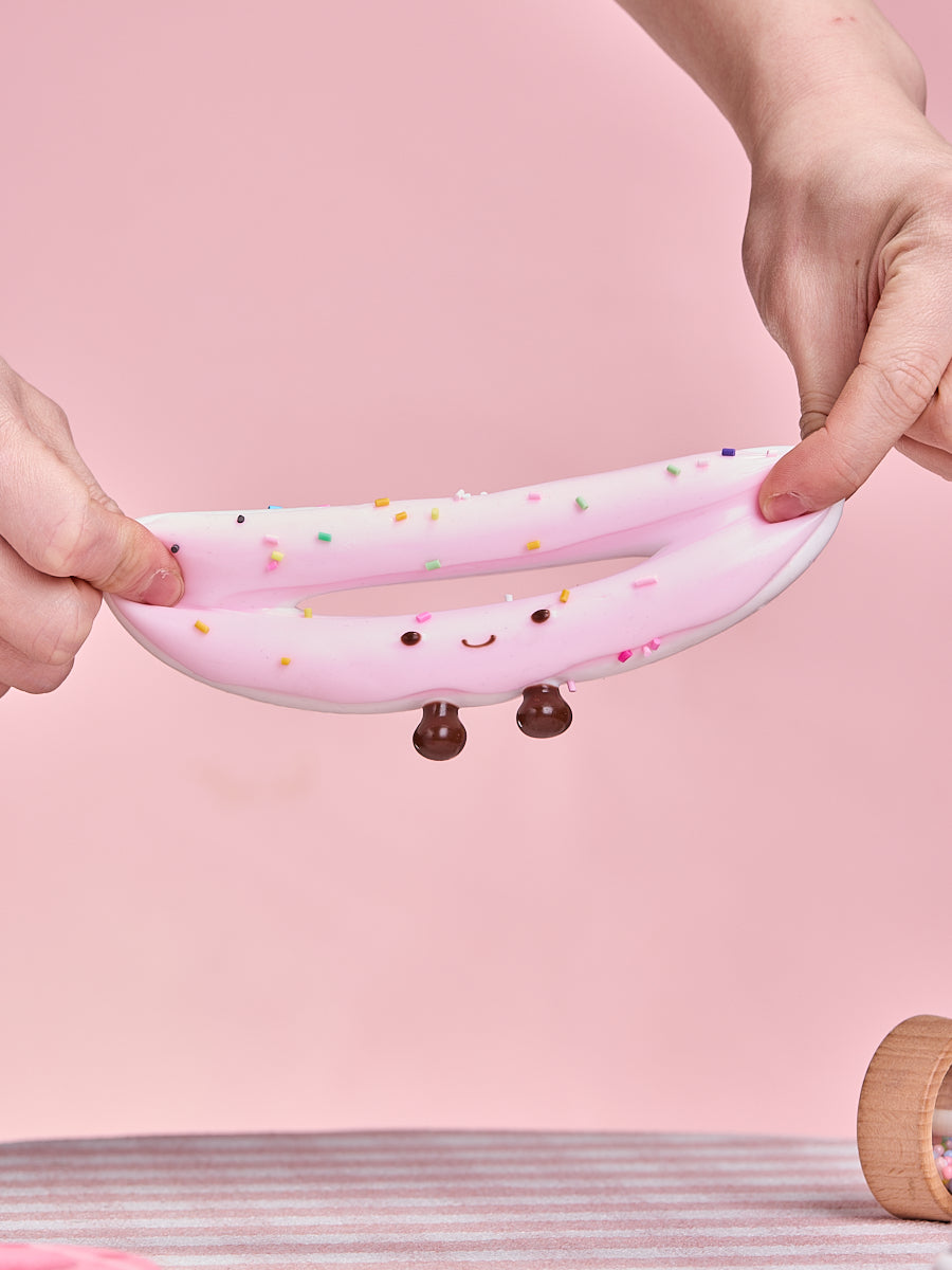 Cute White-pink Donut Squishy Toy