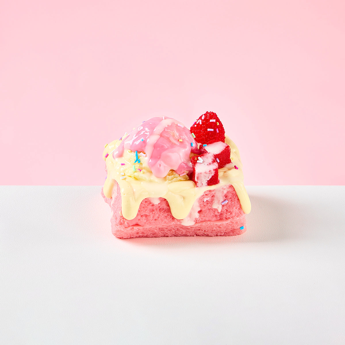 Strawberry Bread Squishy Toy