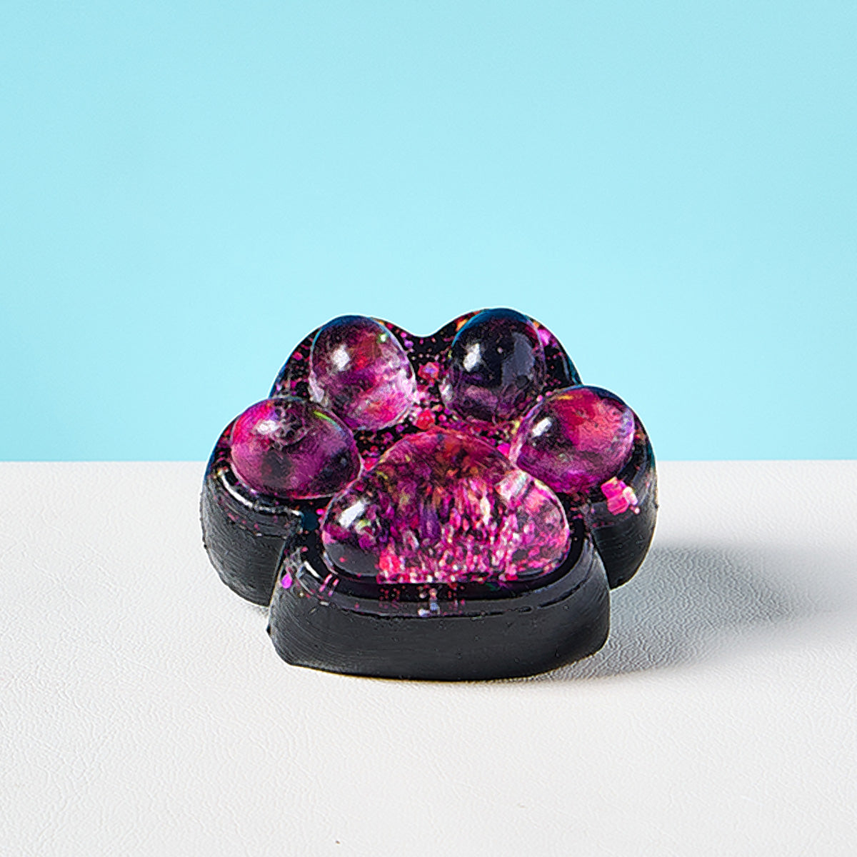 Transparent-black-pink Paw Squishy Toy