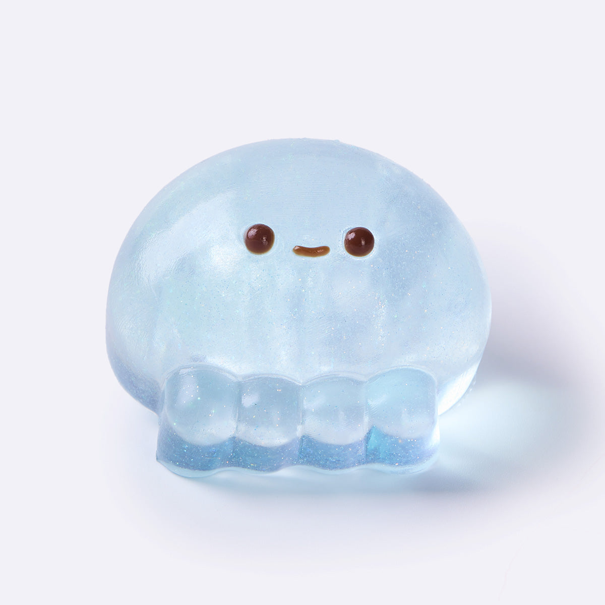 Glitter Transparent-blue Jellyfish Squishy Toy
